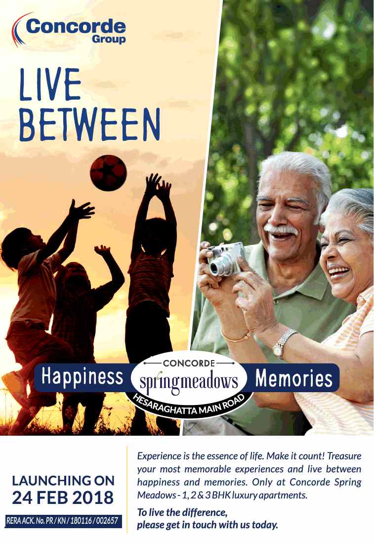 Live between happiness and memories at Concorde Spring Meadows in Bangalore Update